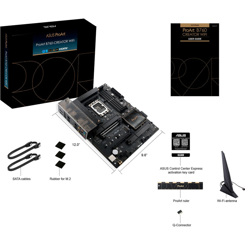 Afbeelding laden in galerijviewer, Asus proart b760-creator wifi socket 1700 moederbord (zwart brons, raid, 2.5 gb-lan, gb-lan, wi-fi 6, bt, sound, atx)