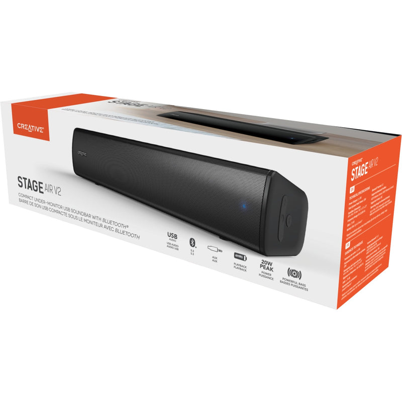 Afbeelding laden in galerijviewer, Creative stage air v2 soundbar (zwart, bluetooth)