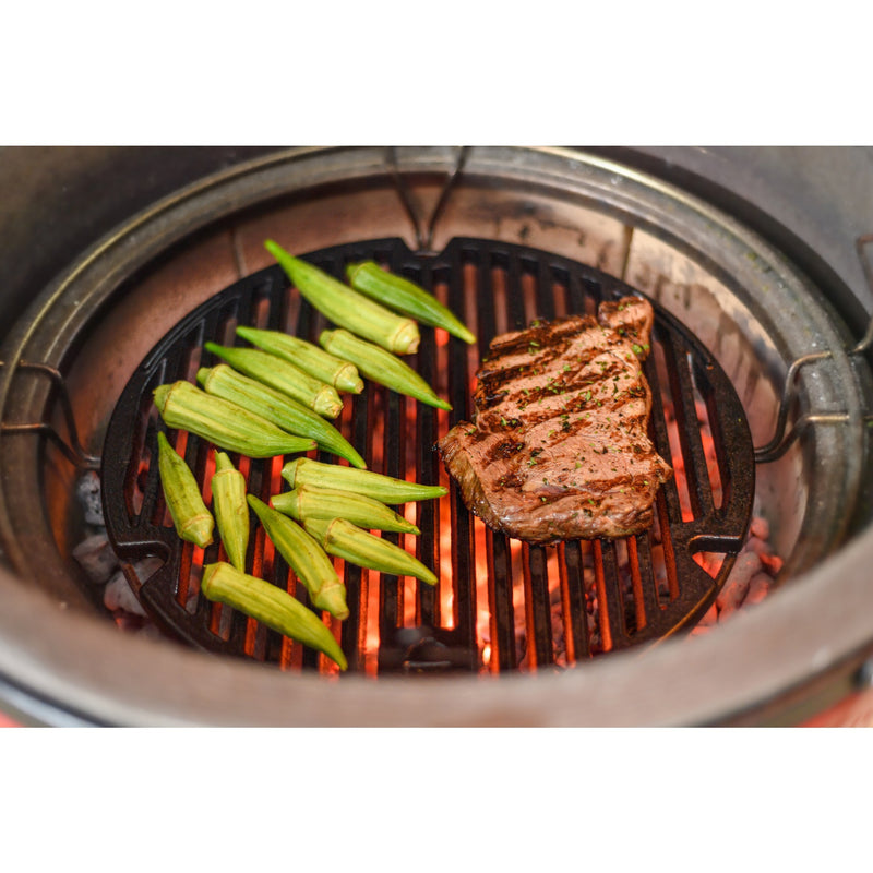 Afbeelding laden in galerijviewer, Kamado joe sear plate voor classic i, ii, iii en joe jr. grillrooster (zwart, ø 34cm)
