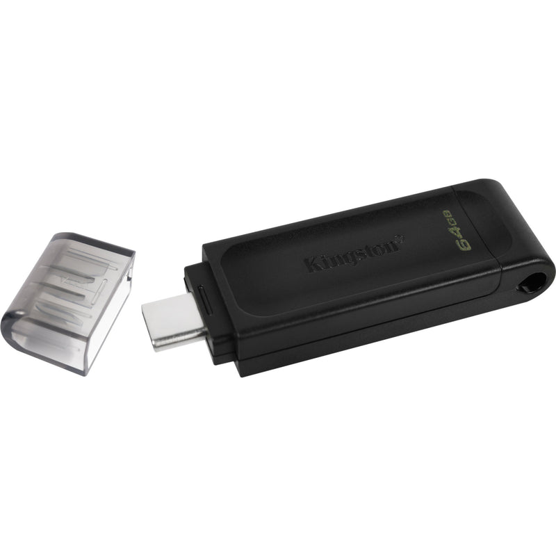 Afbeelding laden in galerijviewer, Kingston datatraveler 70 64 gb usb-stick (zwart, dt70 64gb, usb-c 3.2 gen 1)