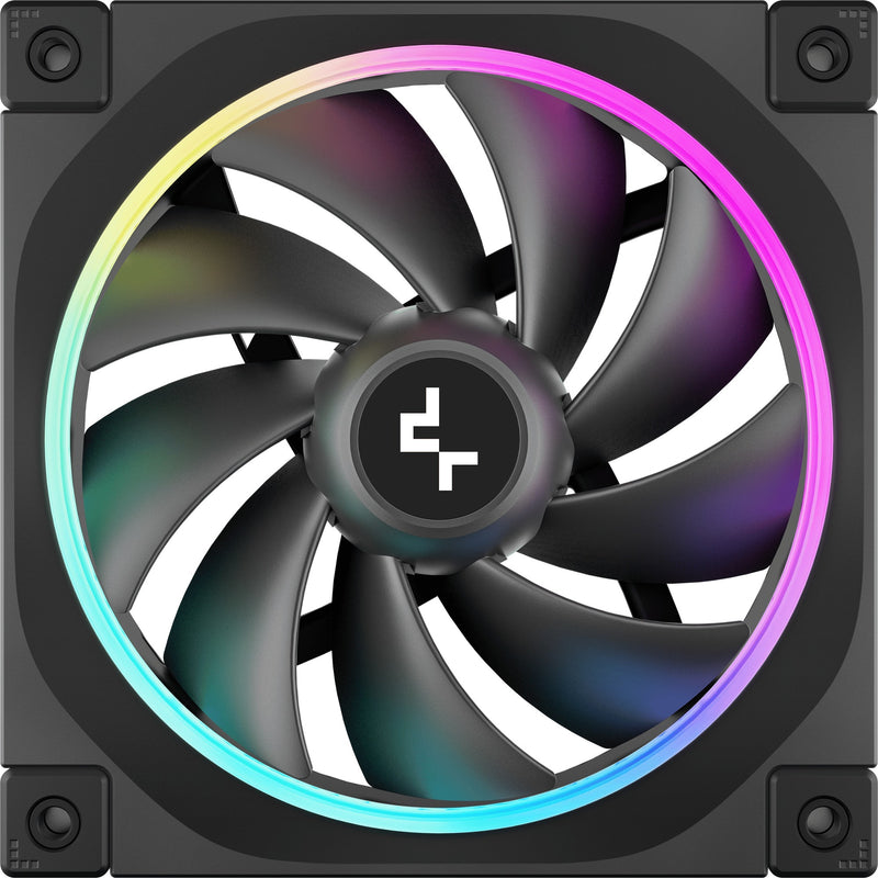 Afbeelding laden in galerijviewer, Deepcool fl12 rgb case fan (zwart, 120 x 120 x 25 mm, pwm)