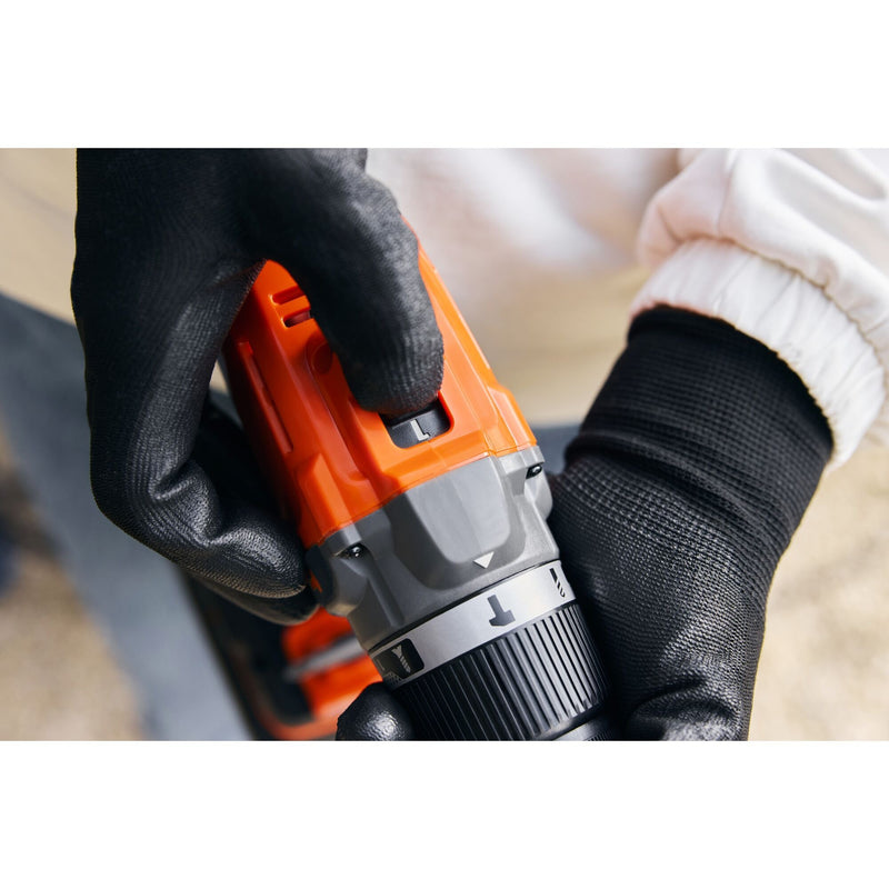 Afbeelding laden in galerijviewer, Black+decker 18v 2.0ah schroefklopboormachine (zwart oranje, accu en oplader inbegrepen.)