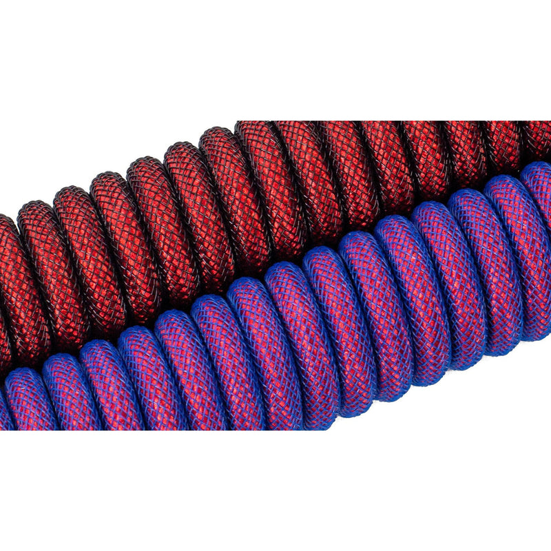 Afbeelding laden in galerijviewer, Keychron premium coiled aviator cable, angled kabel (lila, 1,08 meter)