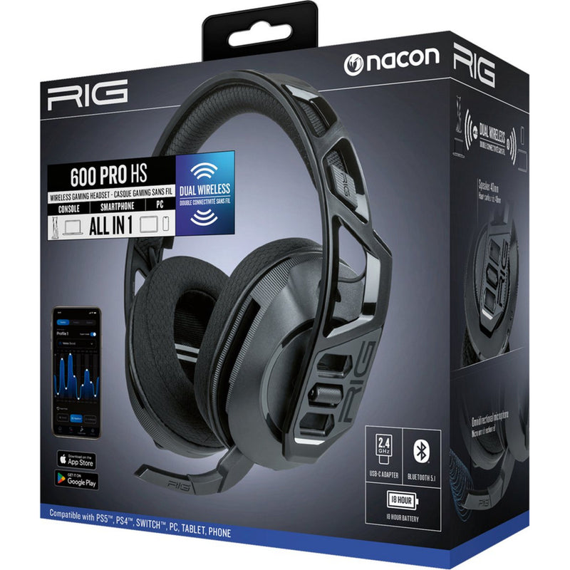 Afbeelding laden in galerijviewer, Nacon rig 600 pro hs over-ear gaming headset (zwart, playstation 5, playstation 4, windows, nintendo switch, android, ios)