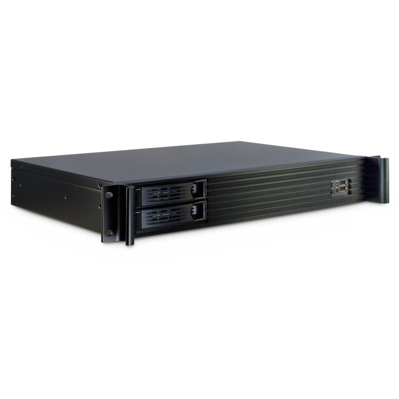 Afbeelding laden in galerijviewer, Inter-tech 1.5u-1528l rack behuizing (zwart | 2x usb-a)