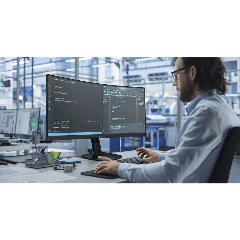 Afbeelding laden in galerijviewer, Philips 34b2u3600c 34 curved ultrawide monitor (zwart, hdmi, displayport, 4x usb-a, usb-b, usb-c, rj-45)