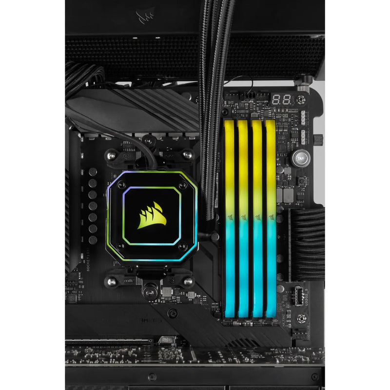 Afbeelding laden in galerijviewer, Corsair vengeance rgb rs 16 gb ddr4-3200 (2x 8 gb) werkgeheugen (zwart, cmg16gx4m2e3200c16, xmp 2.0)