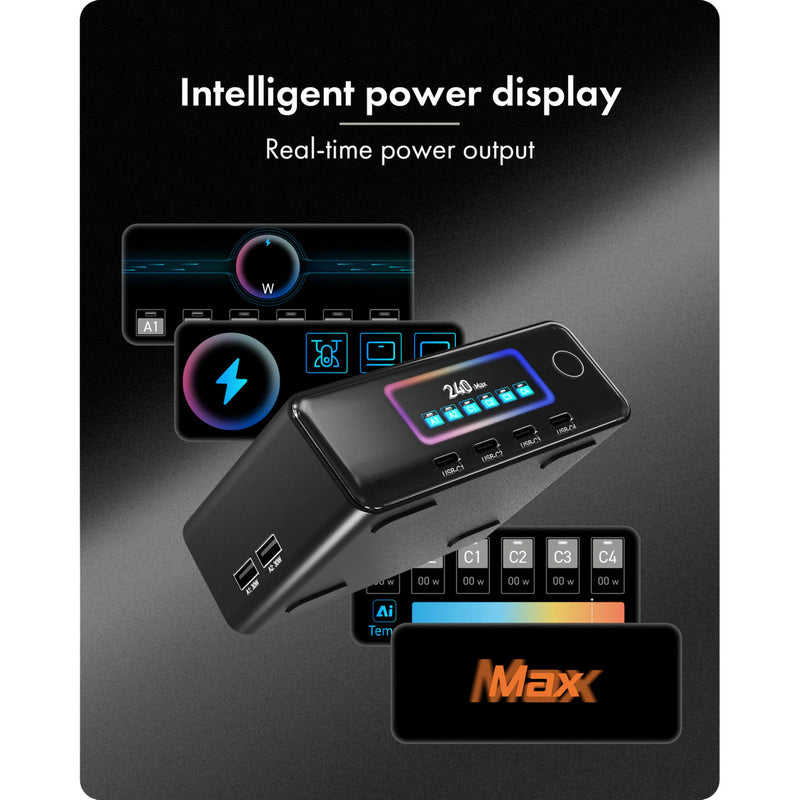 Afbeelding laden in galerijviewer, Icy box 240w gan oplaadstation (zwart)