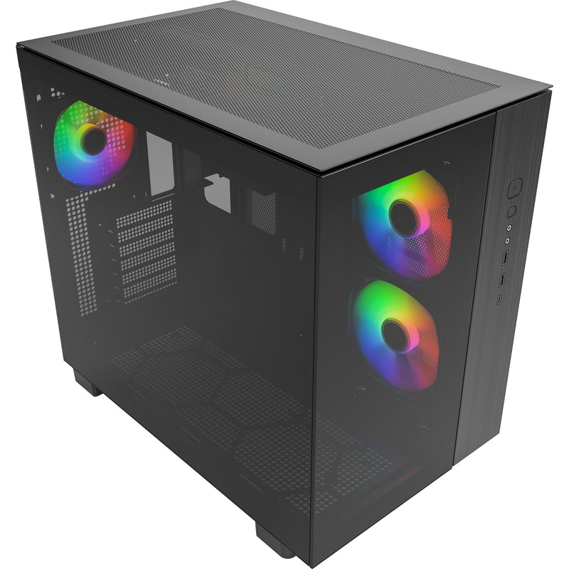 Afbeelding laden in galerijviewer, Montech king 65 pro midi tower behuizing (zwart | 2x usb-a | 1x usb-c | window)