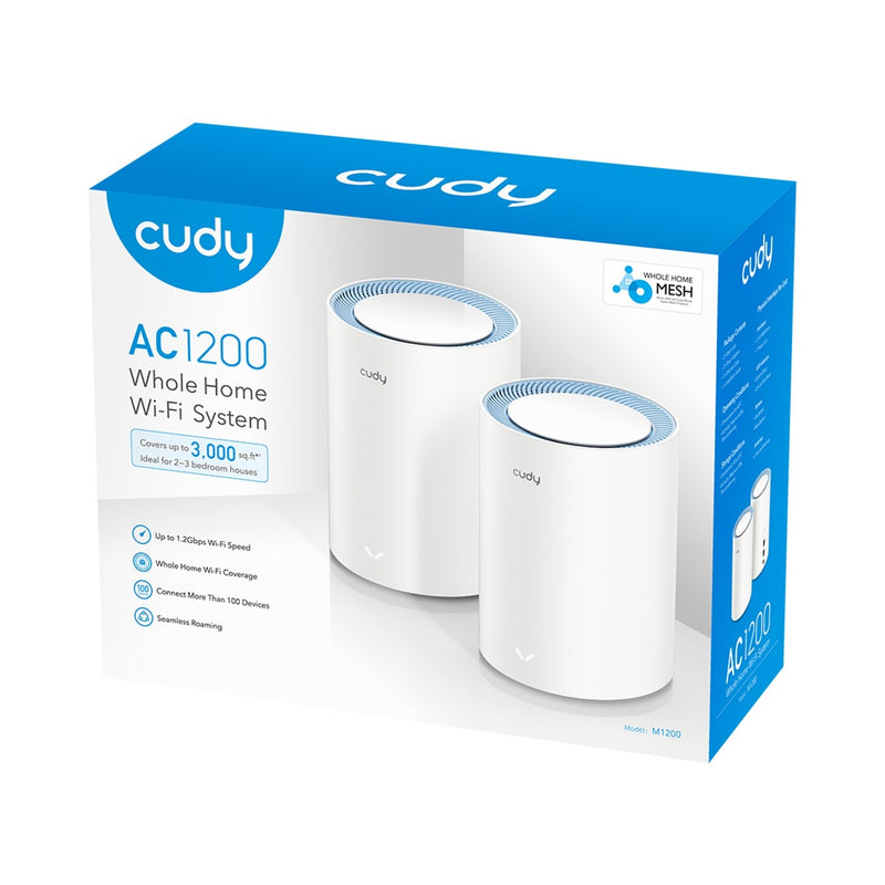 Afbeelding laden in galerijviewer, Cudy ac1200 mesh wi-fi system (2-pack) mesh router (wit)