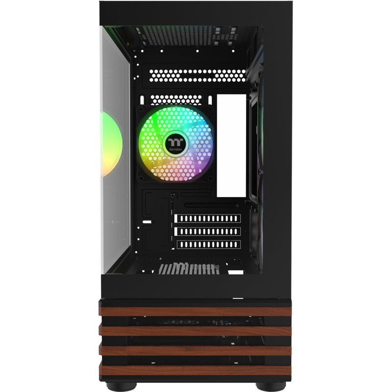 Afbeelding laden in galerijviewer, Thermaltake view 170 ws argb mini tower behuizing (zwart houtkleur | 2x usb-a | rgb | window)