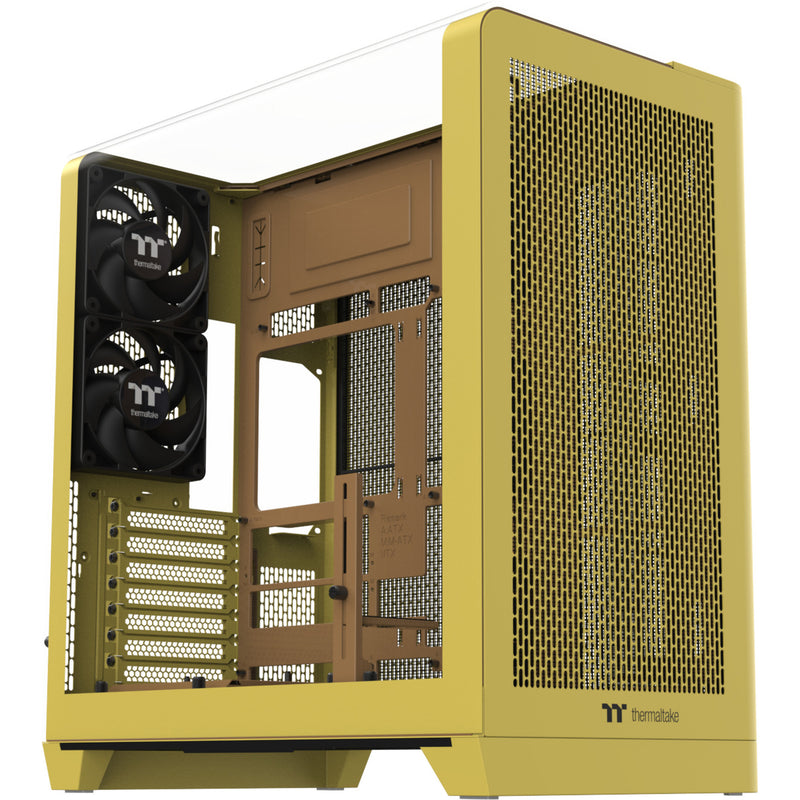Afbeelding laden in galerijviewer, Thermaltake view 390 air butter caramel midi tower behuizing (geel | 2x usb-a | 1x usb-c | tempered glass)