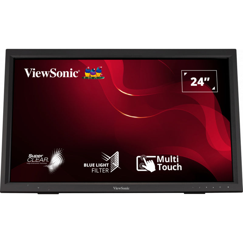 Afbeelding laden in galerijviewer, Viewsonic ir touch monitor td2423 24 (zwart, 1x hdmi, vga, dvi-d, usb-a, usb-b)
