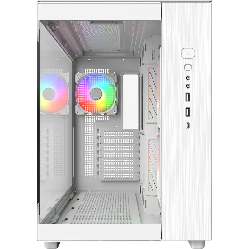 Afbeelding laden in galerijviewer, Montech king 65 pro midi tower behuizing (wit | 2x usb-a | 1x usb-c | window)