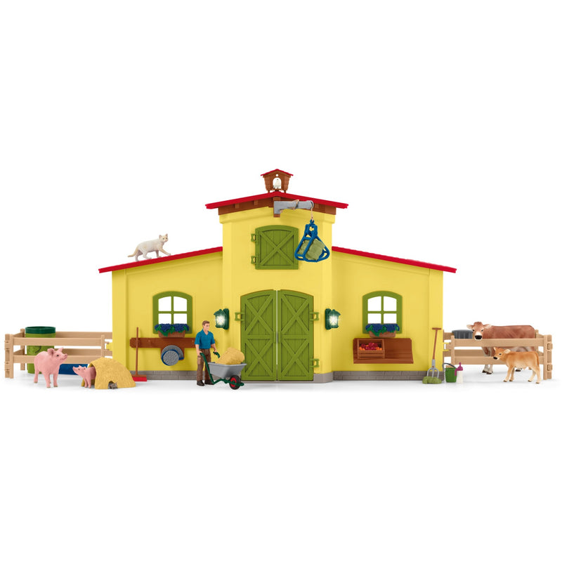 Afbeelding laden in galerijviewer, Schleich farm world - grote stal, geel speelfiguur