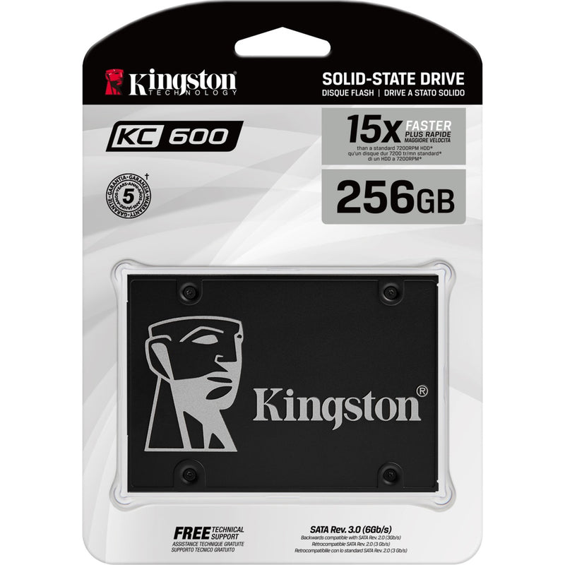 Afbeelding laden in galerijviewer, Kingston kc600 256 gb ssd (zwart, skc600 256g, sata 600)