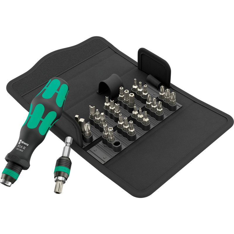 Afbeelding laden in galerijviewer, Wera kraftform kompakt 71 security dopsleutel (zwart groen, 32‑delig)