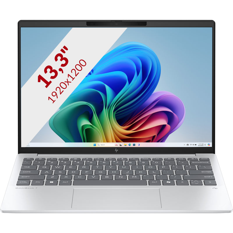 Afbeelding laden in galerijviewer, Hp omnibook 7 aerongai 13-bg1051nd 13.3 copilot+ laptop (zilver | ryzen ai 5 340 | radeon 840m | 16 gb | 512 gb ssd)