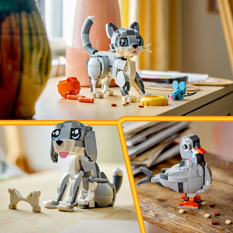 Afbeelding laden in galerijviewer, Lego creator 3in1 speelse kat, hond en duif speelgoed voor meisjes en jongens 8 jaar vanaf 31163