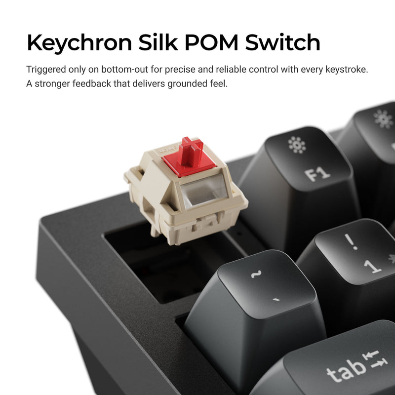 Afbeelding laden in galerijviewer, Keychron q6 ultra-m4 8k wireless custom mechanical keyboard (zwart, us lay-out (qwerty), silk pom banana, 100%, rgb, hot swap, 8k, 2.4 ghz bluetooth 5.2 usb-c)
