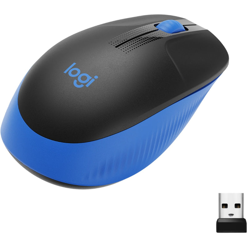 Afbeelding laden in galerijviewer, Logitech m190 full-size wireless mouse (blauw, 1000 dpi)