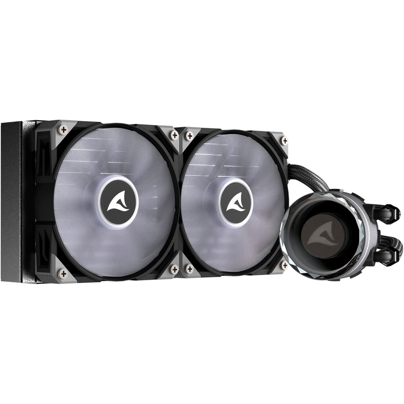 Afbeelding laden in galerijviewer, Sharkoon s80 rgb waterkoeling (zwart, 4-pins pwm fan-connector)