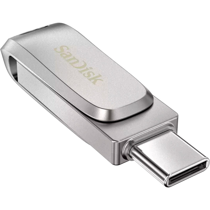 Afbeelding laden in galerijviewer, Sandisk ultra dual drive luxe 256 gb usb-stick (zilver, usb-a 3.2 gen 1, usb-c 3.2 gen 1)