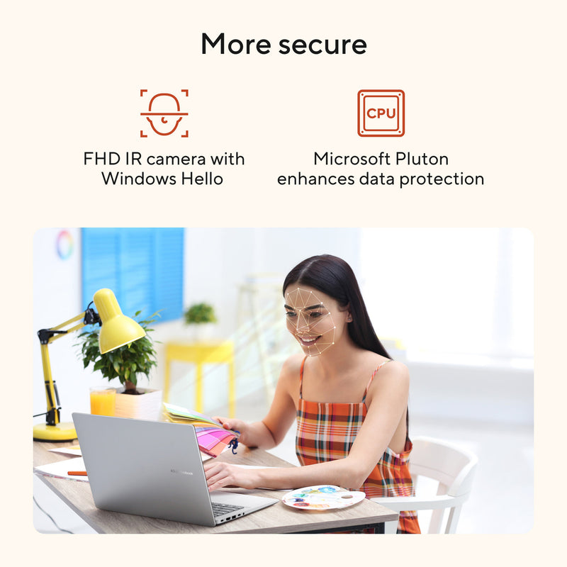 Afbeelding laden in galerijviewer, Asus vivobook 14 m1407ga-ly012w 14 copilot+ laptop (zilver | ryzen ai 7 445 | radeon 840m | 16 gb | 512 gd ssd)
