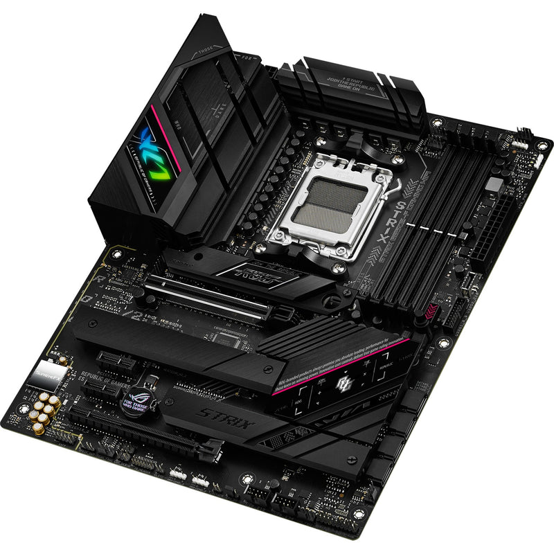 Afbeelding laden in galerijviewer, Asus rog strix b650e-f gaming wifi socket am5 moederbord (zwart, raid, 2.5 gb-lan, wi-fi 6e, bt 5.2, sound, atx)