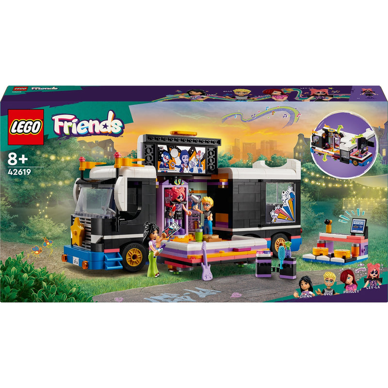 Afbeelding laden in galerijviewer, Lego friends - toerbus van popster constructiespeelgoed (42619)