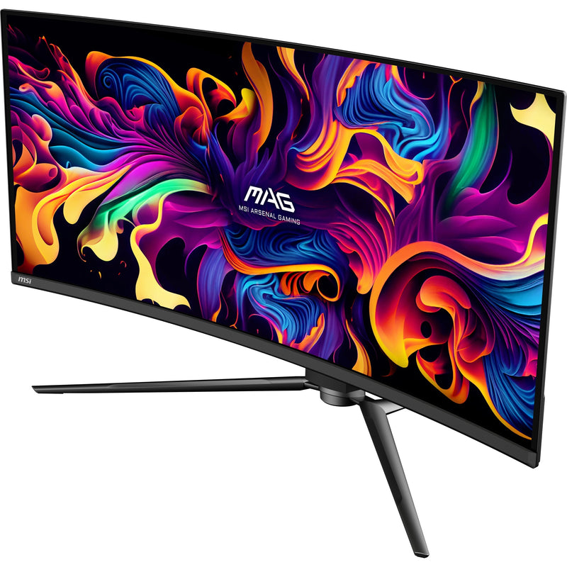 Afbeelding laden in galerijviewer, Msi mag 341cqp qd-oled 34 curved ultrawide gaming monitor (zwart, 2x hdmi, displayport, 2x usb-a, usb-b, usb-c, 175 hz)