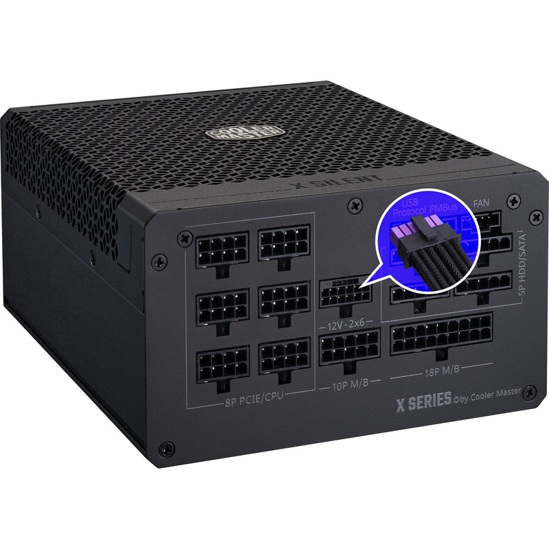 Afbeelding laden in galerijviewer, Cooler master , 1100 watt voeding (zwart)