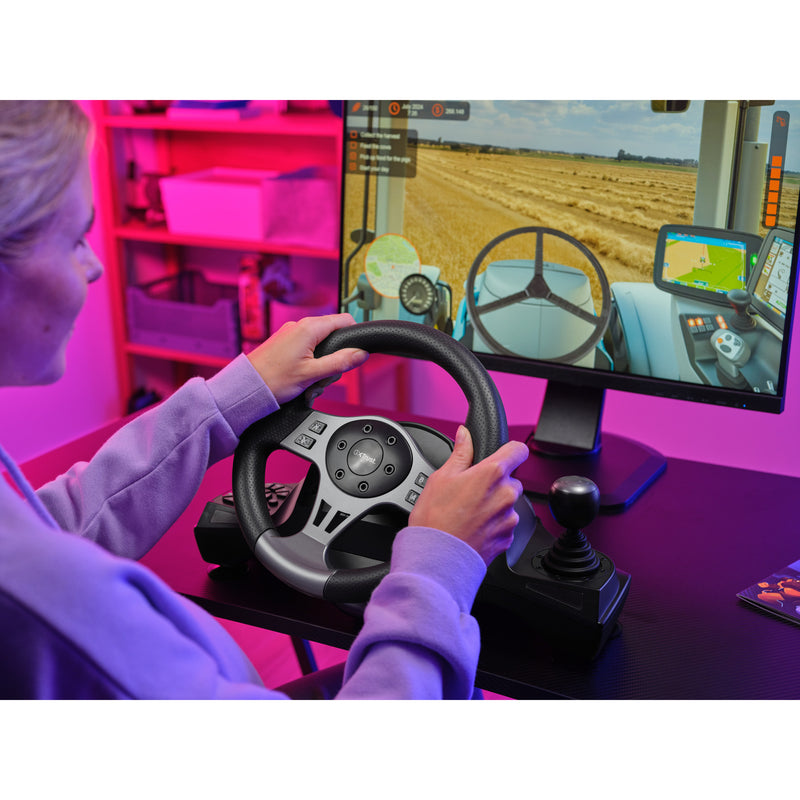 Afbeelding laden in galerijviewer, Trust gxt 289 movi racestuur stuur (zwart, pc, xbox series x s, switch, playstation 4)