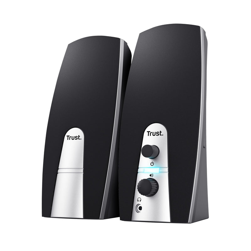 Afbeelding laden in galerijviewer, Trust 2.0 speaker set pc-luidspreker (zwart zilver)