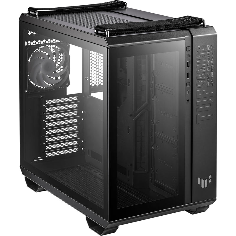 Afbeelding laden in galerijviewer, Asus tuf gaming gt502 plus midi tower behuizing (zwart | 2x usb-a | 1x usb-c | tempered glass)