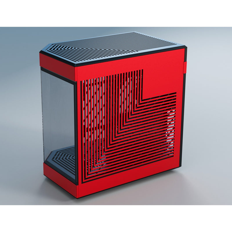 Afbeelding laden in galerijviewer, Hyte y60 midi tower behuizing (rood zwart | 3x usb-a | tempered glass)