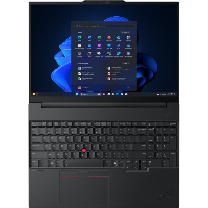 Afbeelding laden in galerijviewer, Lenovo thinkpad e16 gen 3 (21sr002fmh) 16 laptop (zwart | ultra 7 255h | arc 140t | 16 gb | 512 gb ssd)