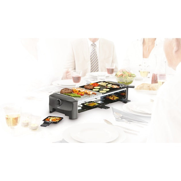 Afbeelding laden in galerijviewer, Princess raclette 8 stone grill party gourmetstel (grijs zwart)