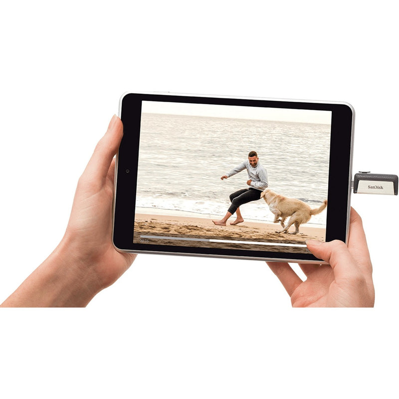 Afbeelding laden in galerijviewer, Sandisk ultra dual drive go 64 gb usb-stick (zwart, usb-a 3.2 (5 gbit s), usb-c 3.2 (5 gbit s))