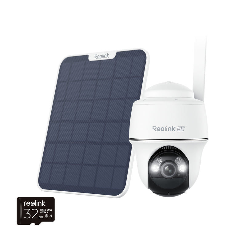 Afbeelding laden in galerijviewer, Reolink g440 + solar panel 2 beveiligingscamera (wit, 4k, 8mp, 4g lte, incl. solar panel 2 + 64gb micro sd-kaart )