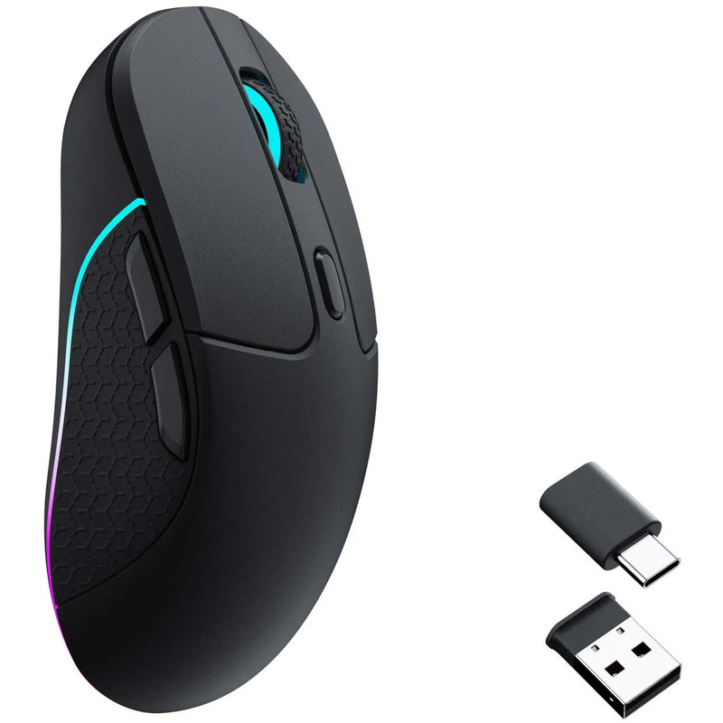 Afbeelding laden in galerijviewer, Keychron m3 wireless mouse (zwart, 100 - 26.000 dpi, bluetooth 5.1 | 2.4 ghz | usb type-c kabel)