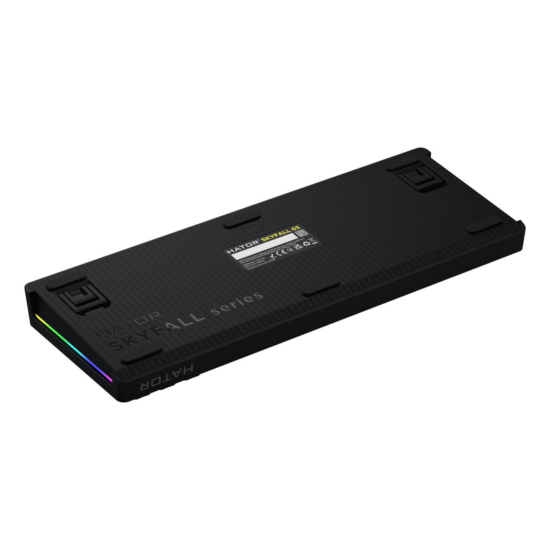 Afbeelding laden in galerijviewer, Hator skyfall wired rgb mechanisch gaming toetsenbord (zwart, us lay-out (qwerty), hator aurum sterling, 65%, rgb, double shot abs, hot-swap)