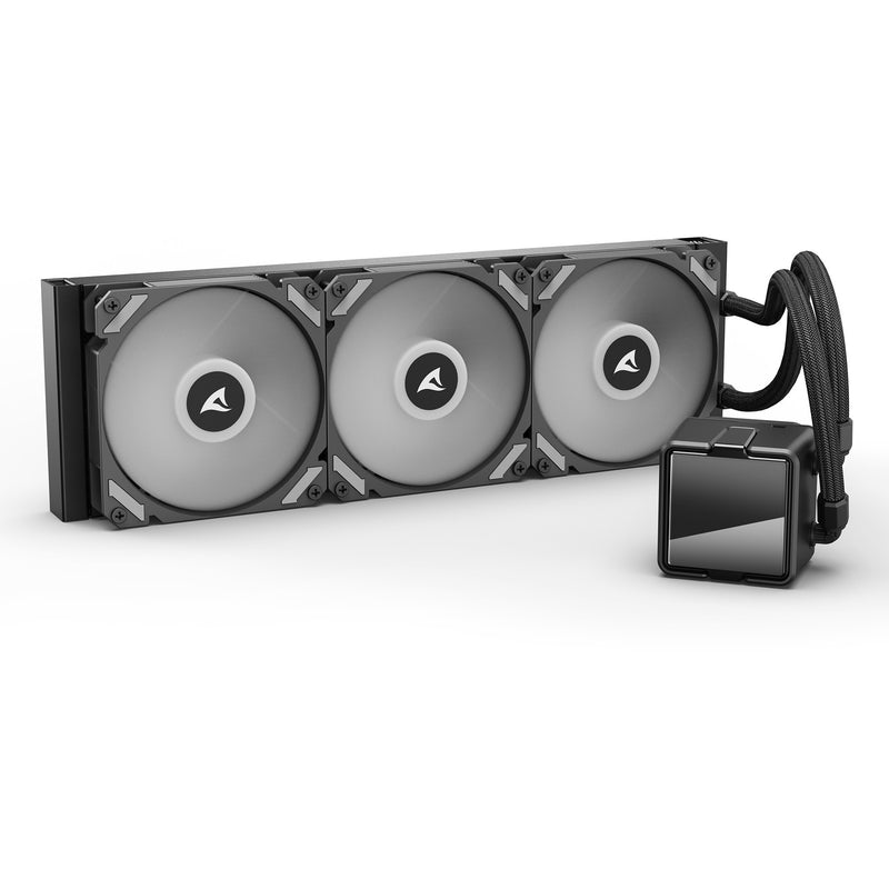 Afbeelding laden in galerijviewer, Sharkoon s60 argb waterkoeling (zwart, 4-pin pwm)