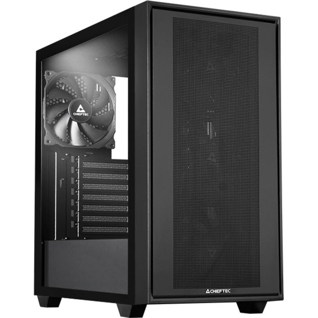 Afbeelding laden in galerijviewer, Chieftec night hunter midi tower behuizing (zwart | 2x usb-a | 1x usb-c | tempered glass)