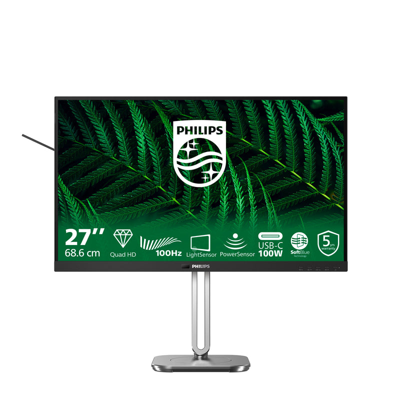 Afbeelding laden in galerijviewer, Philips 27b2g5601 27 monitor (zilver zwart, hdmi, displayport, usb, lan, audio)