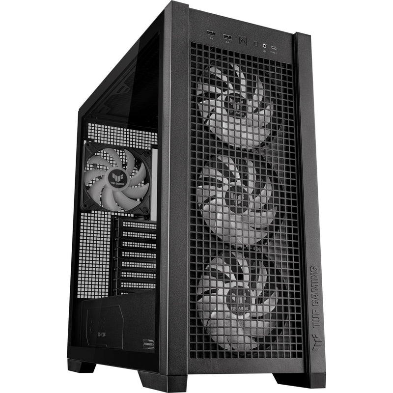 Afbeelding laden in galerijviewer, Asus tuf gaming gt302 argb midi tower behuizing (zwart | 2x usb-a | 1x usb-c | rgb | tempered glass)