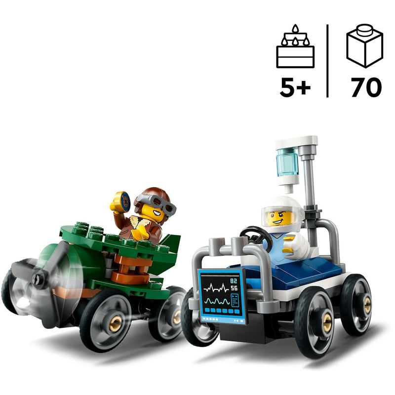 Afbeelding laden in galerijviewer, Lego city - raceautopakket: vliegtuig vs. ziekenhuisbed constructiespeelgoed (60459 | zeepkistenraceset)