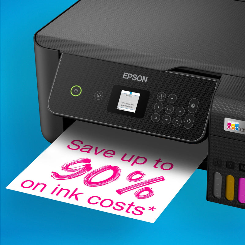 Afbeelding laden in galerijviewer, Epson ecotank et-2870 a4 multifunctionele wi-fi-printer met inkttank all-in-one inkjetprinter (zwart, scannen, kopiëren, inclusief tot 3 jaar inkt)