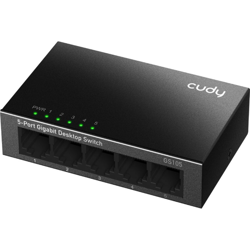 Afbeelding laden in galerijviewer, Cudy 5-port gigabit desktop metal switch (zwart)