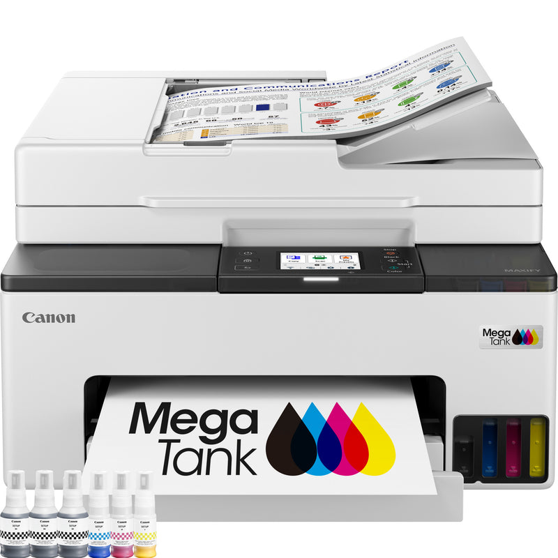 Afbeelding laden in galerijviewer, Canon maxify gx2051 all-in-one inkjetprinter met faxfunctie (wit, printen, kopiëren, scannen, faxen, wi-fi)